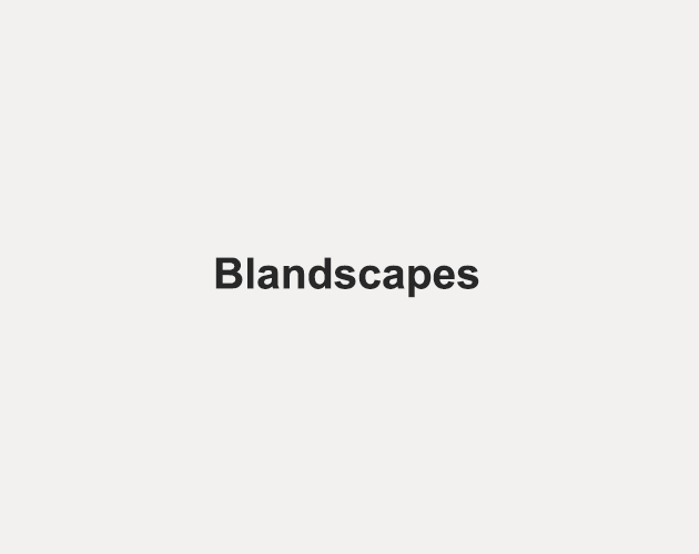 Blandscapes Cover Art