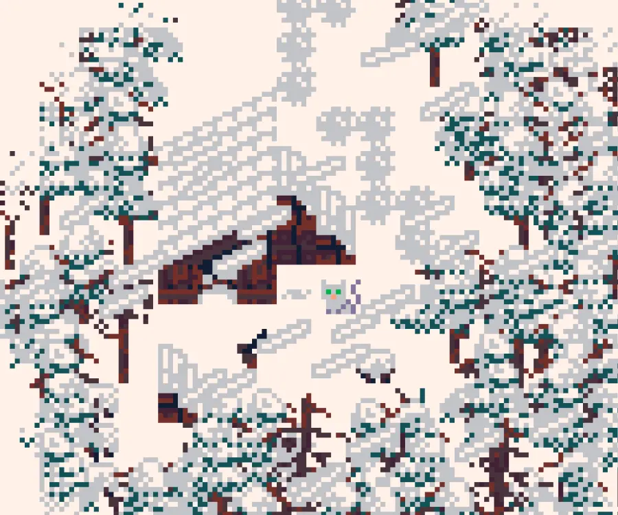 Cat in Snow Cover Art